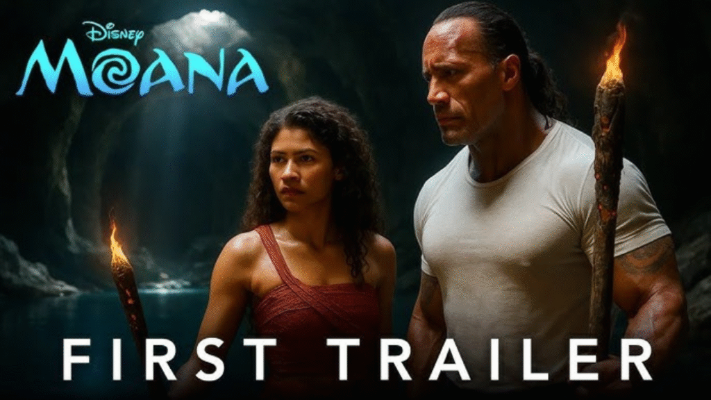 Dwayne Johnson as Maui in Moana Live-Action 2026 exclusive look