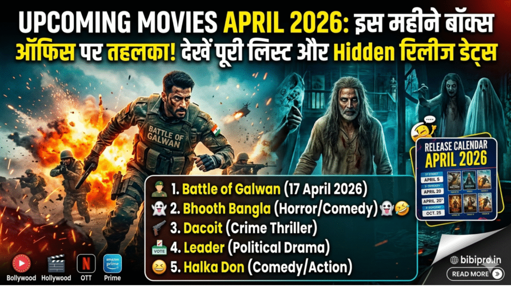 Upcoming Movies April 2026: इस महीने मचेगा बॉक्स ऑफिस पर तहलका! देखें पूरी लिस्ट और 'Hidden' रिलीज डेट्स 2 Upcoming Movies April 2026